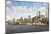 Seattle waterfront and skyline. Clouds reflected in glass buildings-Trish Drury-Mounted Photographic Print