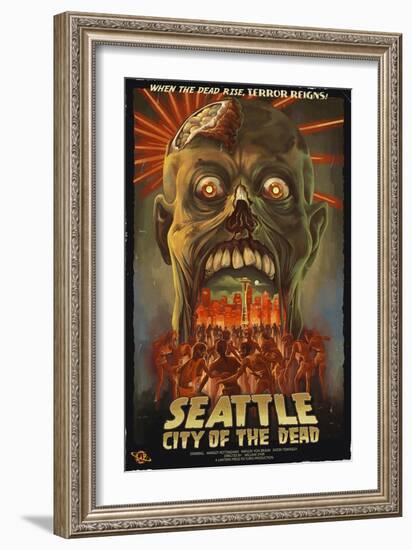 Seattle Zombies - City of the Dead-Lantern Press-Framed Art Print