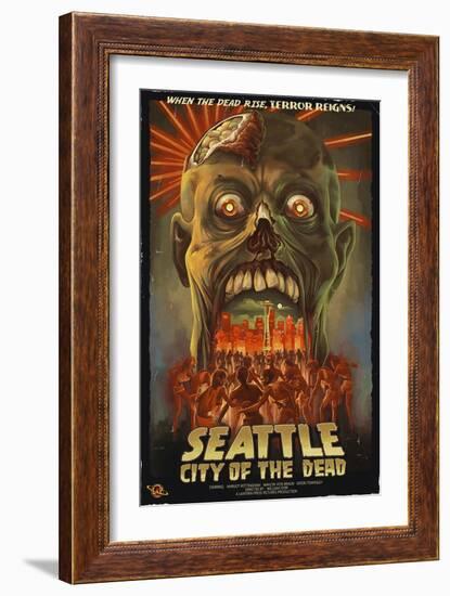 Seattle Zombies - City of the Dead-Lantern Press-Framed Art Print
