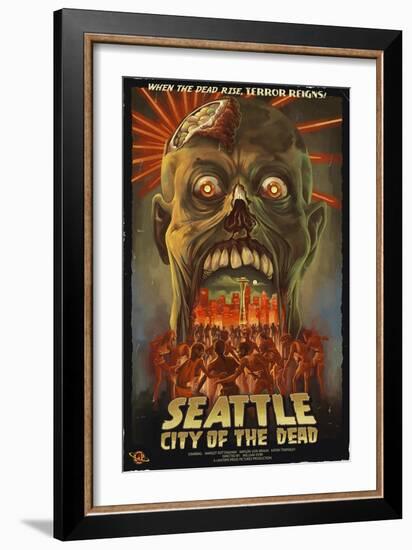 Seattle Zombies - City of the Dead-Lantern Press-Framed Art Print