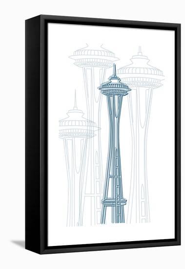 Seattle-Cristian Mielu-Framed Stretched Canvas