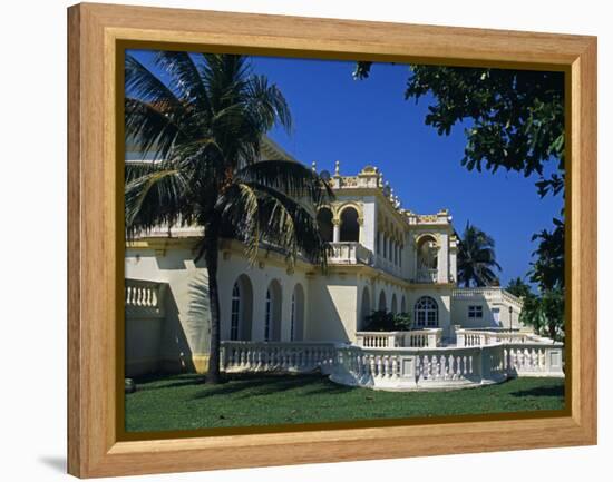 Seaward Facing Facade of Club Habana Famous as Prior Haven for the Rich and Famous, Havana, Cuba-Mark Hannaford-Framed Premier Image Canvas