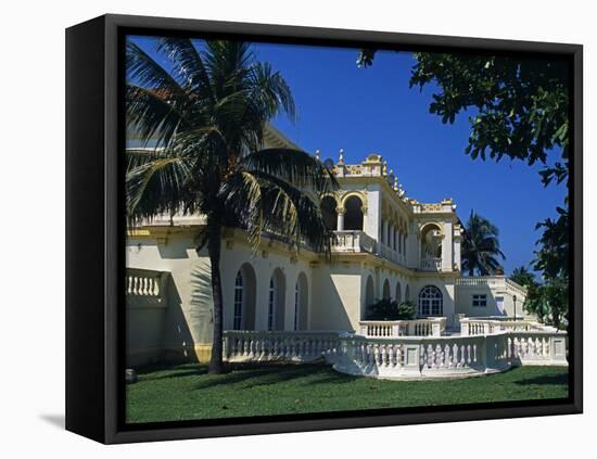 Seaward Facing Facade of Club Habana Famous as Prior Haven for the Rich and Famous, Havana, Cuba-Mark Hannaford-Framed Premier Image Canvas