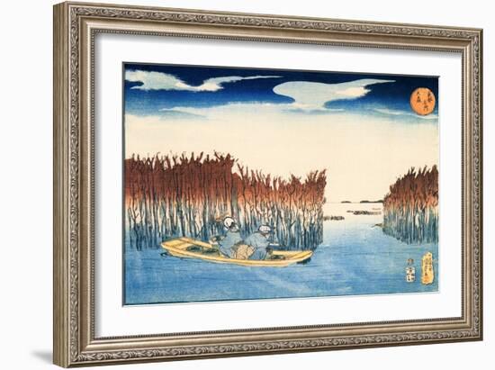 Seaweed Gatherers at Omori-Kuniyoshi Utagawa-Framed Giclee Print