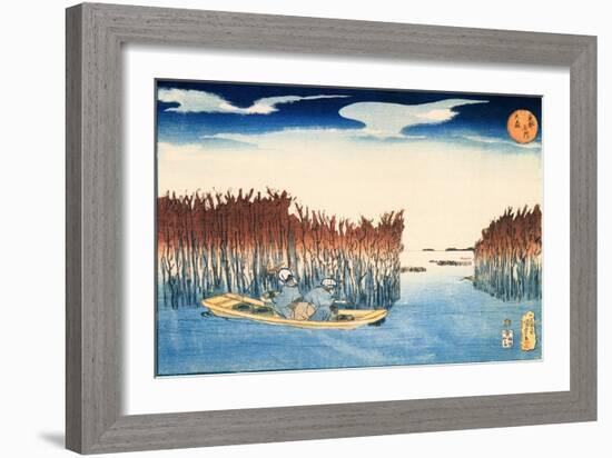 Seaweed Gatherers at Omori-Kuniyoshi Utagawa-Framed Giclee Print