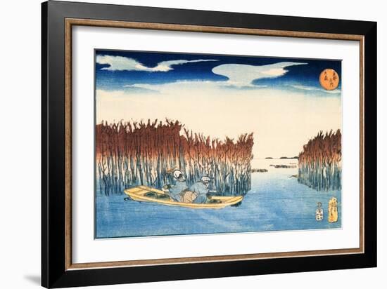 Seaweed Gatherers at Omori-Kuniyoshi Utagawa-Framed Giclee Print