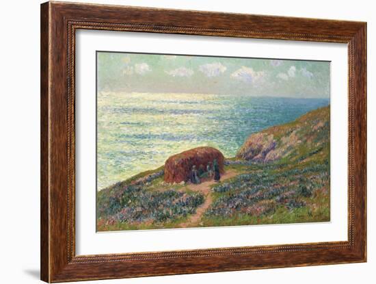 Seaweed Pickers at Moelan, Bretagne, 1900-Henry Moret-Framed Giclee Print