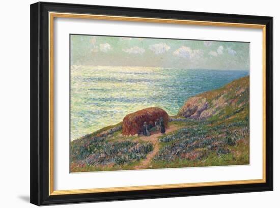 Seaweed Pickers at Moelan, Bretagne, 1900-Henry Moret-Framed Giclee Print