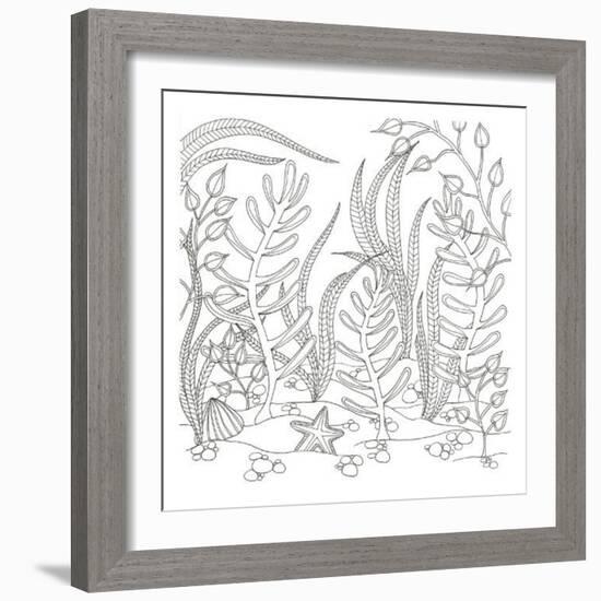 Seaweed Scenery-Pam Varacek-Framed Art Print