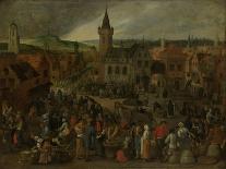 Market Day in a Flemish Town-Sebastiaan Vrancx-Art Print