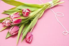 Bouquet, Tulips, Pink, Flowers, Table-Sebastian Scheuerecker-Framed Premier Image Canvas