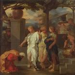 Abraham and the Three Angels (Oil on Canvas)-Sebastien Bourdon-Giclee Print