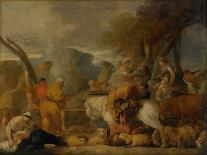 Moses and the Brazen Serpent, 1653-1654-Sébastien Bourdon-Framed Premier Image Canvas