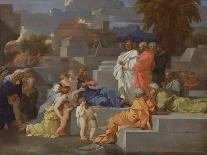 Augustus (63-14 BC) Before the Tomb of Alexander III (356-323 BC) the Great-Sebastien Bourdon-Giclee Print