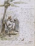 Lettre autographe: Lettre à Hardin; Charles Giraud lisant la lettre de son ami à l'ombre d'un-Sébastien Charles Giraud-Giclee Print
