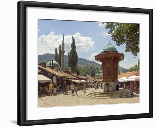 Sebilj Fountain, Bascarsija Market, Sarajevo, Bosnia, Bosnia-Herzegovina-Graham Lawrence-Framed Photographic Print