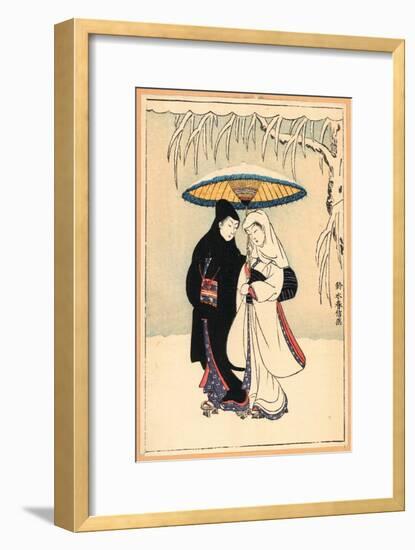 Secchu Aiaigasa-Suzuki Harunobu-Framed Giclee Print