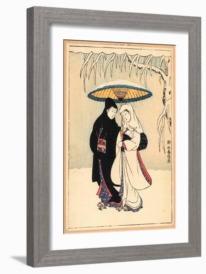 Secchu Aiaigasa-Suzuki Harunobu-Framed Giclee Print