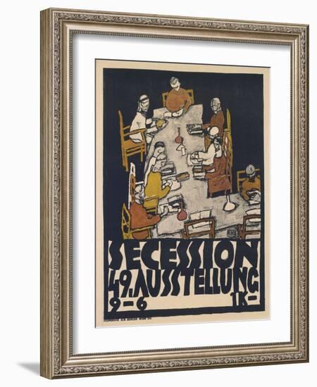 Secession 49. Ausstellung (Secession 49. Exhibition), 1918 (Colour Litho)-Egon Schiele-Framed Giclee Print