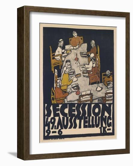 Secession 49. Ausstellung (Secession 49. Exhibition), 1918 (Colour Litho)-Egon Schiele-Framed Giclee Print