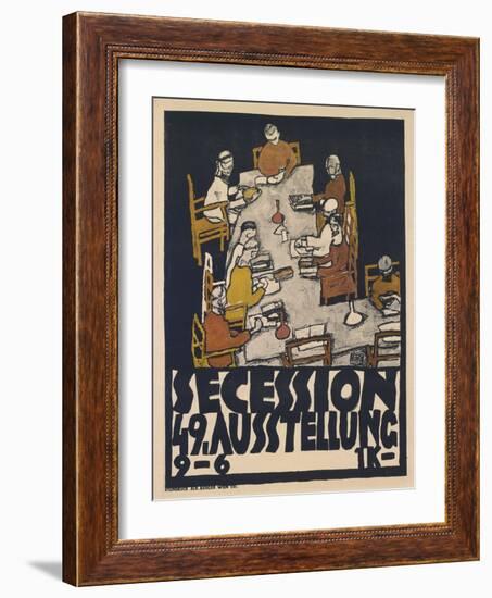 Secession 49. Ausstellung (Secession 49. Exhibition), 1918 (Colour Litho)-Egon Schiele-Framed Giclee Print