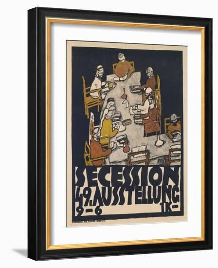 Secession 49. Ausstellung (Secession 49. Exhibition), 1918 (Colour Litho)-Egon Schiele-Framed Giclee Print