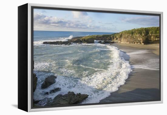 Secluded beach marking the end of the Truman Track, Punakaiki, Paparoa National Park, Buller distri-Ruth Tomlinson-Framed Premier Image Canvas