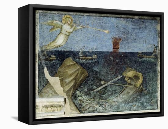 Second Angel with the Trumpet and the Agitation of the Sea from Apocalypse-Giusto De' Menabuoi-Framed Premier Image Canvas