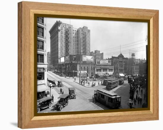 Second Avenue and Yesler Way, Seattle, 1916-Ashael Curtis-Framed Premier Image Canvas