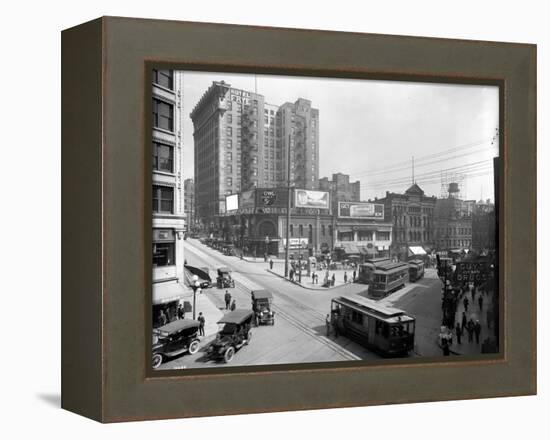 Second Avenue and Yesler Way, Seattle, 1916-Ashael Curtis-Framed Premier Image Canvas