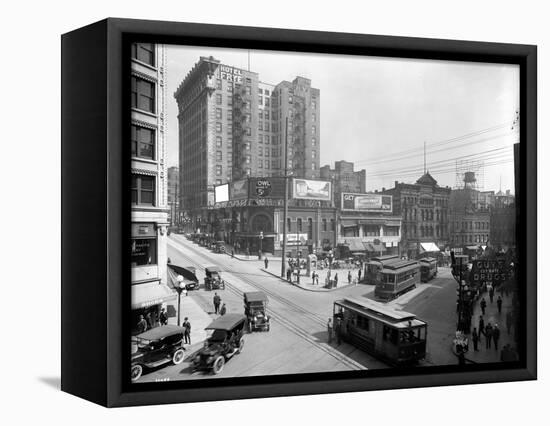 Second Avenue and Yesler Way, Seattle, 1916-Ashael Curtis-Framed Premier Image Canvas