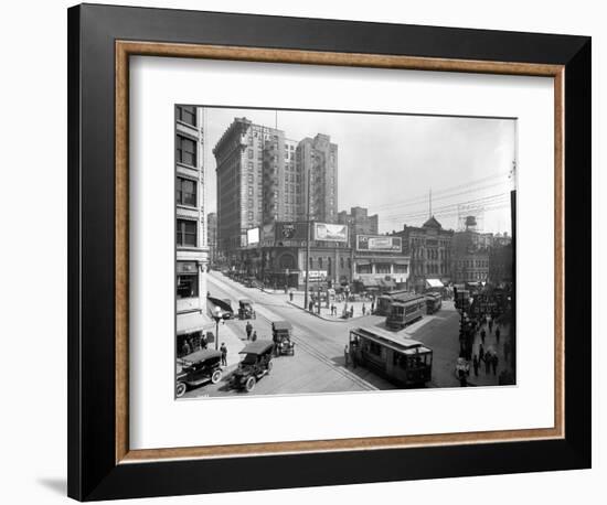 Second Avenue and Yesler Way, Seattle, 1916-Ashael Curtis-Framed Giclee Print