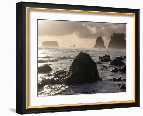 Second Beach and Sea Stacks, Washington-Ethan Welty-Framed Photographic Print