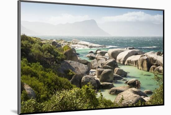 Second Beach at High Tide with Boulders Visible, Boulders Beach National Park, Simonstown-Kimberly Walker-Mounted Photographic Print