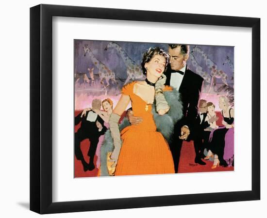 Second Elopement  - Saturday Evening Post "Leading Ladies", August 8, 1953 pg.24-Robert Meyers-Framed Giclee Print