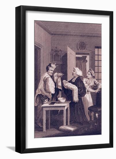 Second frontispiece to Tristram Shandy by William Hogarth-William Hogarth-Framed Giclee Print