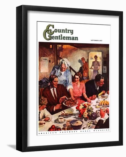 "Second Helping," Country Gentleman Cover, September 1, 1947-Lealand Gustavson-Framed Giclee Print