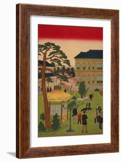 Second National Industrial Exhibition at Ueno Park No.1-Ando Hiroshige-Framed Art Print