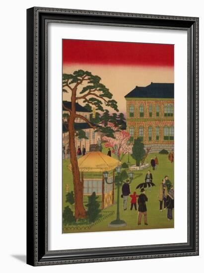 Second National Industrial Exhibition at Ueno Park No.1-Ando Hiroshige-Framed Art Print