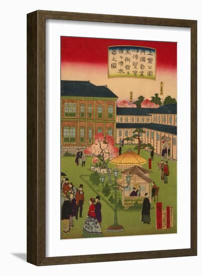 Second National Industrial Exhibition at Ueno Park No.3-Ando Hiroshige-Framed Art Print