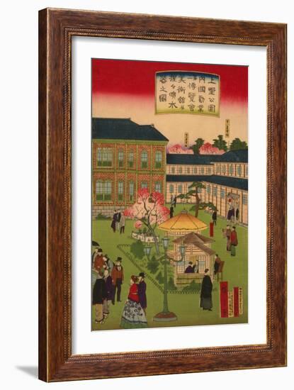 Second National Industrial Exhibition at Ueno Park No.3-Ando Hiroshige-Framed Art Print