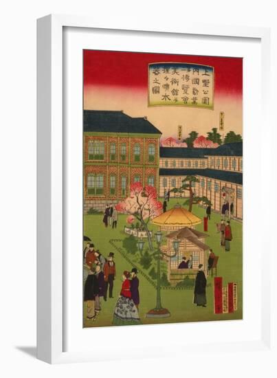 Second National Industrial Exhibition at Ueno Park No.3-Ando Hiroshige-Framed Art Print