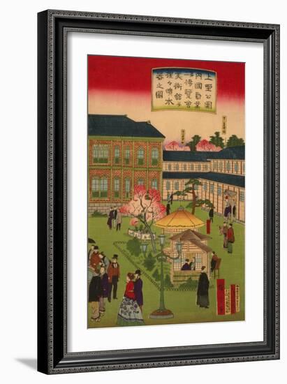 Second National Industrial Exhibition at Ueno Park No.3-Ando Hiroshige-Framed Art Print