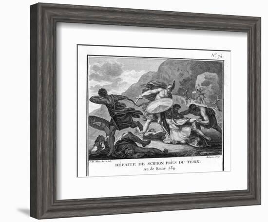 Second Punic War: Hannibal Defeats Scipio Near Ticino-Augustyn Mirys-Framed Art Print