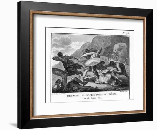Second Punic War: Hannibal Defeats Scipio Near Ticino-Augustyn Mirys-Framed Art Print