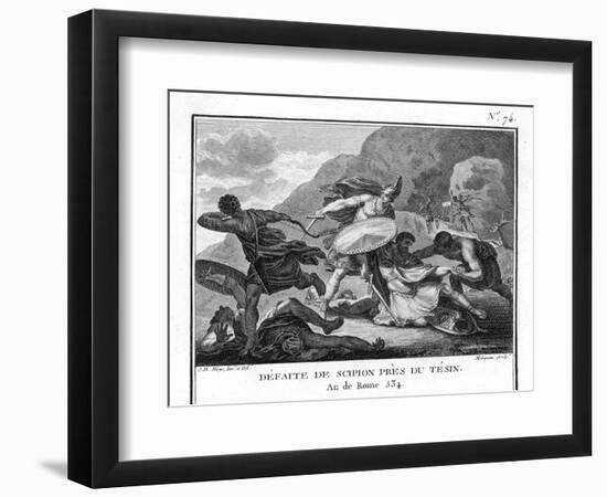 Second Punic War: Hannibal Defeats Scipio Near Ticino-Augustyn Mirys-Framed Art Print