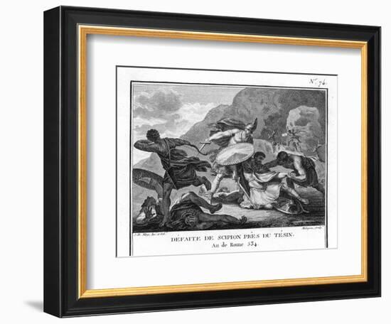 Second Punic War: Hannibal Defeats Scipio Near Ticino-Augustyn Mirys-Framed Art Print