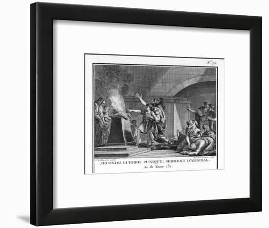 Second Punic War: Hannibal Vows to Fight Rome to the Bitter End-Augustyn Mirys-Framed Art Print