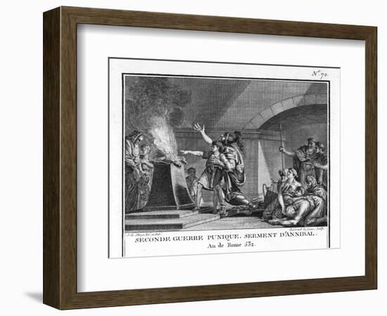 Second Punic War: Hannibal Vows to Fight Rome to the Bitter End-Augustyn Mirys-Framed Art Print