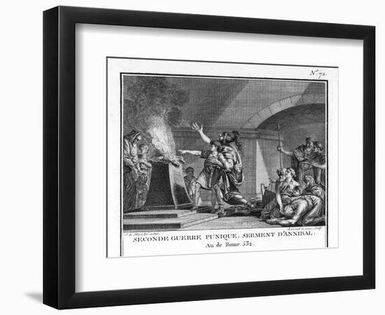 Second Punic War: Hannibal Vows to Fight Rome to the Bitter End-Augustyn Mirys-Framed Art Print